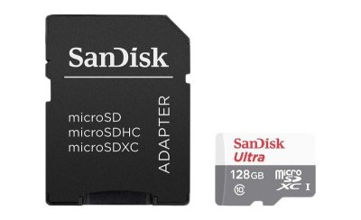   128Gb - SanDisk Ultra microSDHC Class 10 SDSQUNS-128G-GN6TA    SD (