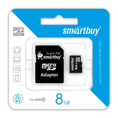   8Gb - SmartBuy Micro Secure Digital HC Class 10 SB8GBSDCL10-01    SD (