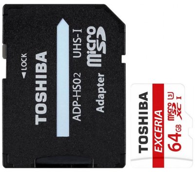   64Gb - Toshiba Exceria M302 Class 10 MicroSDXC THN-M302R0640EA