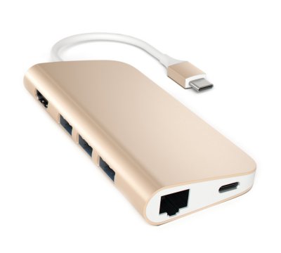  Satechi Aluminum Type-C Multi-Port Adapter Gold ST-TCMAG