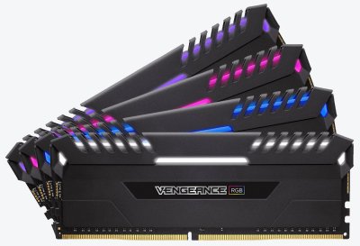   Corsair Vengeance RGB DDR4 DIMM 3000MHz PC4-24000 CL15 - 32Gb KIT (4x8Gb) CMR32GX4M4C3