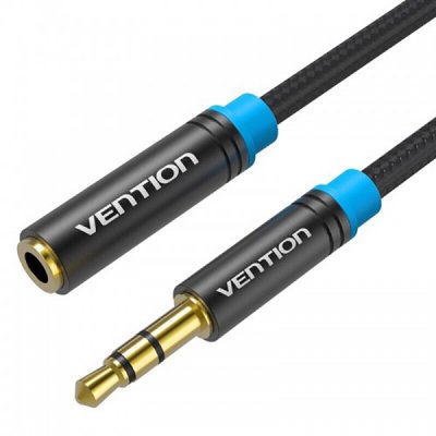   Vention  Jack 3.5 mm M/Jack 3.5 mm F Black 1m VAB-B06-B100-M