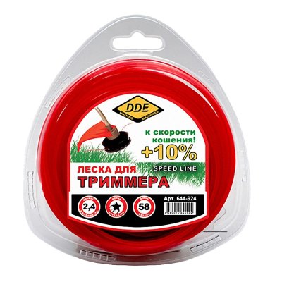    DDE Speed Line 2.4mm x 58m Red 644-924