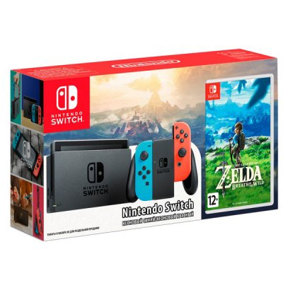   Nintendo Switch Red-Blue + Legend of Zelda: Breath of the Wild