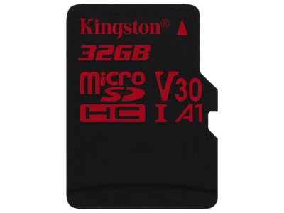   32Gb - Kingston MicroSDHC U3 UHS-I V30 A1 Canvas React SDCR/32GBSP (!)