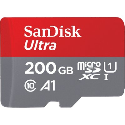   200Gb - SanDisk Ultra microSDXC A1 100mb/s Class 10 UHS-I SDSQUAR-200G-GN6MA  