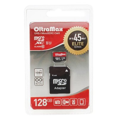   128Gb - OltraMax - Micro Secure Digital HC Class 10 OM128GCSDXC10UHS-1-ElU1  