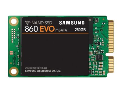   SSD mSATA 250Gb Samsung 860 EVO Read 550Mb/s Write 520Mb/s SATA III MZ-M6E2