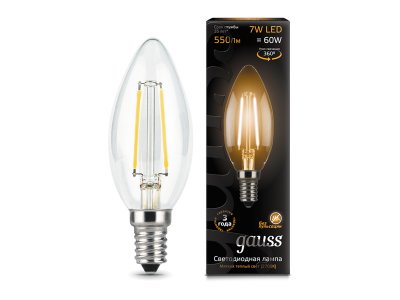 Gauss LED Filament Candle E14 7W 2700  103801107