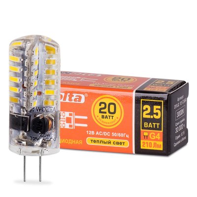   Wolta LED JC/2.5W/3000K/G4 25YJC-12-2.5G4