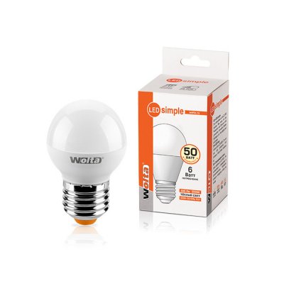 Wolta LED GL45/6W/3000K/E27 25Y45GL6E27-S