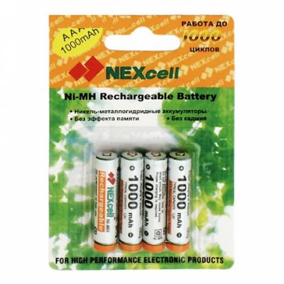  AAA - NEXcell 1000 mAh Ni-MH (4 ) AAA1000/4pack