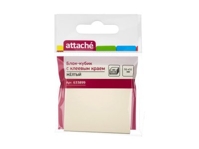  Attache 51x51mm 100  Yellow 633899