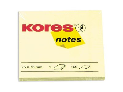  Kores 75x75mm 100  Yellow 56396