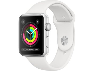  APPLE Watch Series 3 38mm Silver Aluminium Case with White Sport Band MTEY2RU/A