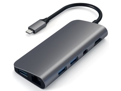  USB Satechi Aluminum Type-C Multimedia Adapter Space Grey ST-TCMM8PAM