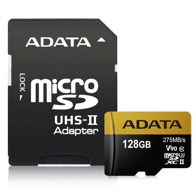   128Gb - A-Data Premier - MicroSD UHS-II U3 AUSDX128GUII3CL10-CA1    SD