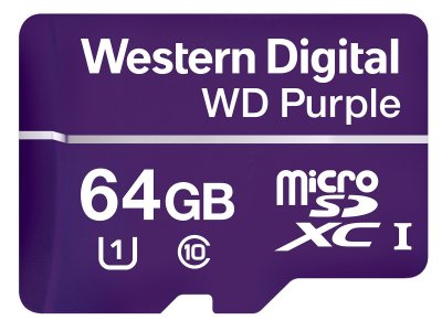   64Gb - Western Digital Purple microSDXC Class 10 UHS U1 WDD064G1P0A (!)