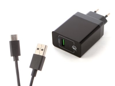 DF Tor-02 1xUSB 1.5-3A QC 3.0  Type-C