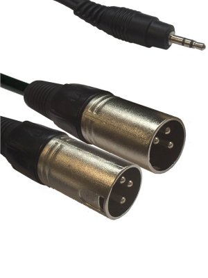  American Dj 3.5 Jack/M Stereo - 2xXLR M 1.5m AC-J3S-2XM/1.5