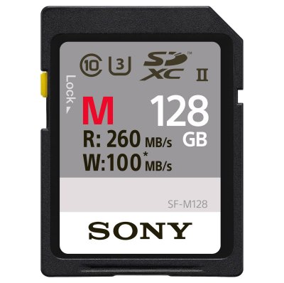   128Gb - Sony Secure Digital XC UHS-II Class 10 SF-M128 (!)