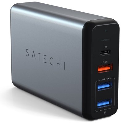   Satechi Type-C 75W Travel Charger Space Grey ST-MCTCAM