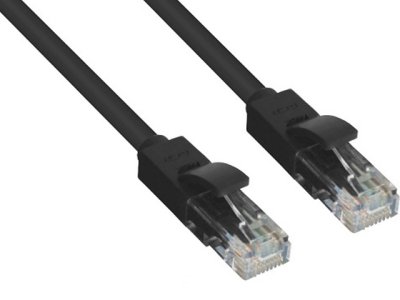   Greenconnect UTP 24AWG cat.6 RJ45 T568B 0.5m Black GCR-LNC606-0.5m