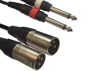  American Dj 2x6.3mm Jack/M - 2xXLR M 3m AC-2XM-2J6M/3