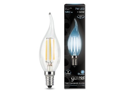  Gauss LED Filament Candle Tailed E14 7W 4100  104801207