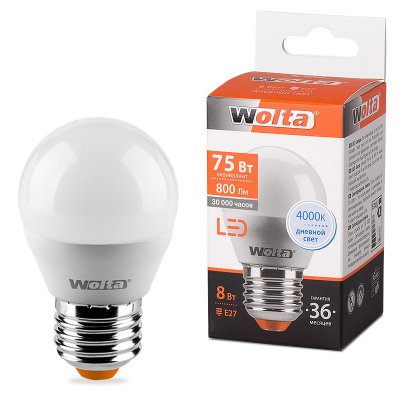  Wolta LED G45/8W/4000K/E27 25S45GL8E27