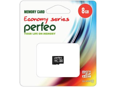   8Gb - Perfeo Micro Secure Digital HC Class 10 PF8GMCSH10ES (!)