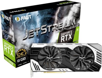  Palit GeForce RTX 2080 Super JetStream 1515Mhz PCI-E 3.0 8192Mb 14000Mhz 256 bit HDMI 3xD