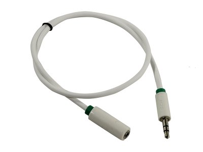   Greenconnect Premium 3.5 Jack M - 3.5 Jack F 0.5m White-Green GCR-STM1662-0.5m