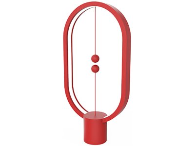   Allocacoc Heng Balance Lamp Ellipse Plastic USB Red DH0040RD/HBLEUB