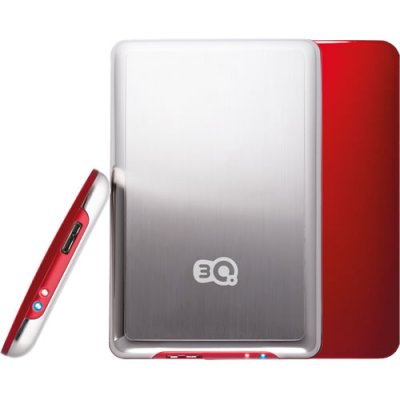  1.0Tb 3Q Glaze Shiny Hairline 2 Portable HDD External 2.5" (3QHDD-T200MH-HR1000), USB3.0, Red