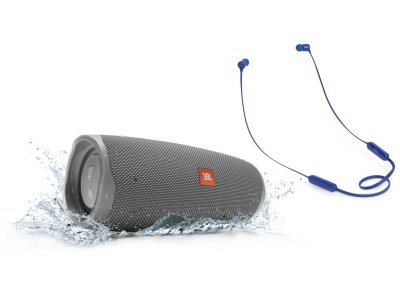  JBL Charge 4 Grey + T110BT Blue