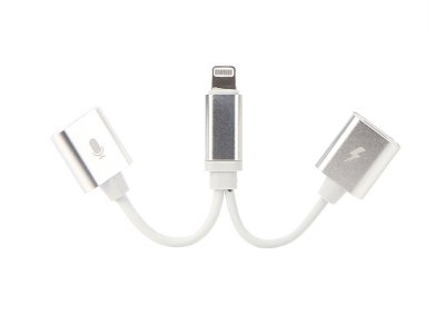  Gurdini Double Lightning Audio + Charge 2A Silver-White 904448