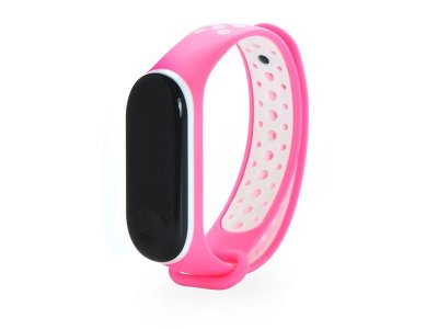  Gurdini Silicone  Xiaomi Mi Band 3 Sport Pink-White 908149