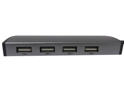  USB Digma 4 Ports USB 2.0 Silver HUB-4U2.0-UC-DS