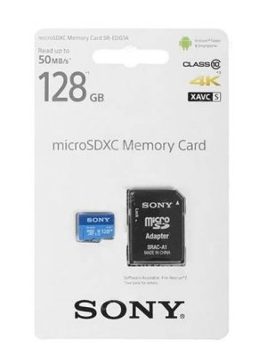   128Gb - Sony micro SDXC UHS-I U1 + ADP Class 10 SR-EDG1A    SD (