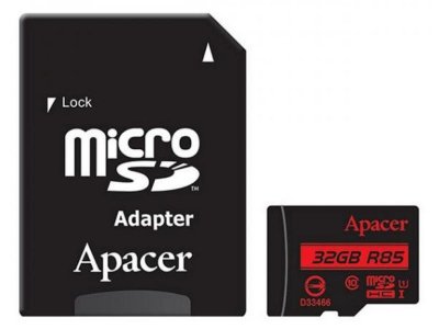   32Gb - Apacer - Micro Secure Digital HC Class 10 UHS-I AP32GMCSH10U5-R   