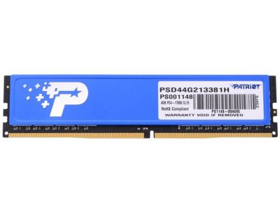   Patriot Memory DDR4 DIMM 2133MHz PC4-17000 CL15 - 4Gb PSD44G213381H