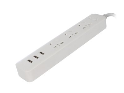  Xiaomi Mi Power Strip Sockets 3 USB 3 White