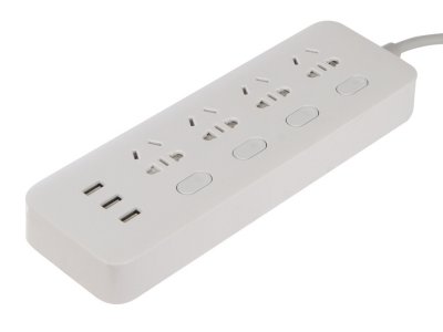  Xiaomi Mi Power Strip Sockets 4 USB 3 White NRB4023CN