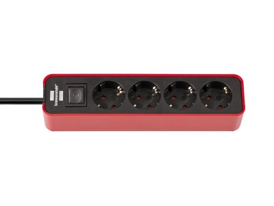  Brennenstuhl Ecolor 4 Sockets 1.5m Red-Black 1153240070