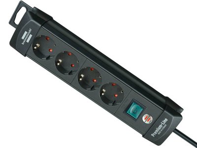  Brennenstuhl Premium-Line 4 Sockets 1.8m Black 1951140100