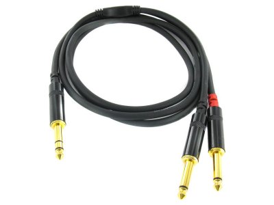  Cordial CFY 1.5 VPP Jack 6.3mm - 2xJack 6.3mm M 1.5m Black F2568