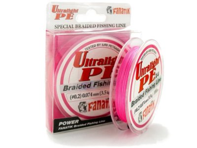   Fanatik Ultralight PE X4 (#0,2) 0.074mm 100m Pink ULPEX41000074P