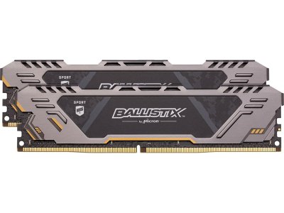   Crucial Ballistix Sport AT Grey DDR4 DIMM 3200MHz PC4-25600 CL16 - 16Gb KIT (2x8G