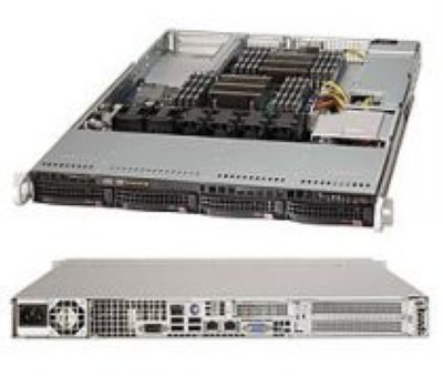 Supermicro SYS-6017R-NTF  A1U (2x2011, C602, 16xDDR3 1.6 ECC, 4x3.5" HS bays, SATA